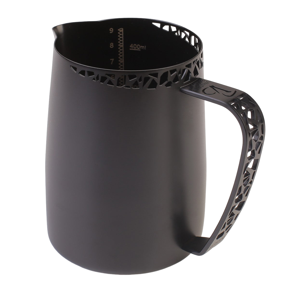 Hollow Pitcher 450ML Matte Black VS001 Round Spout Style+240ML Cup Set
