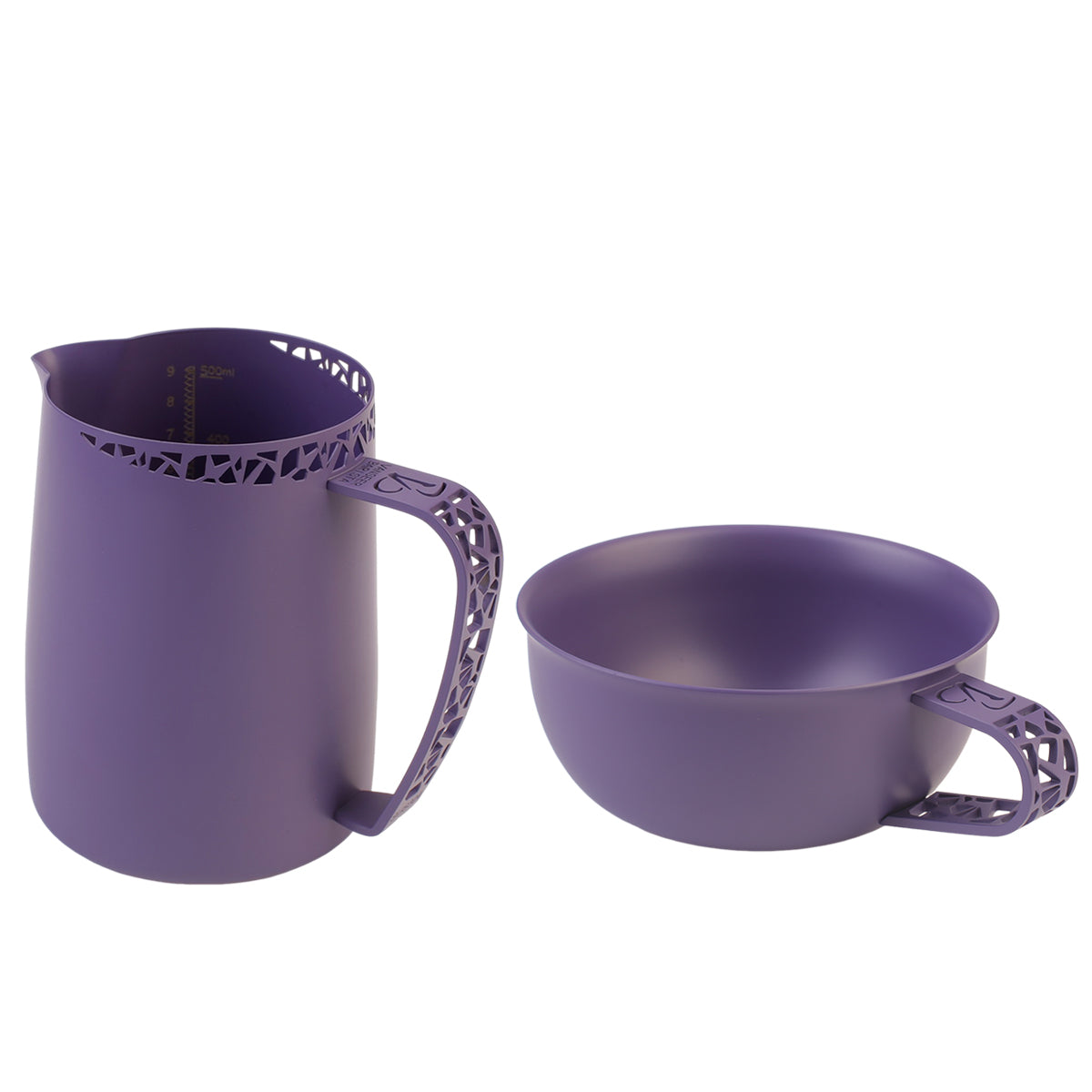 Purple Latte Art Pitcher 450ML VS001 Round Spout Style+240ML Cup Set